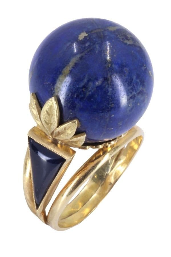 BAGUE BOULE LAPIS LAZULI — vue 4