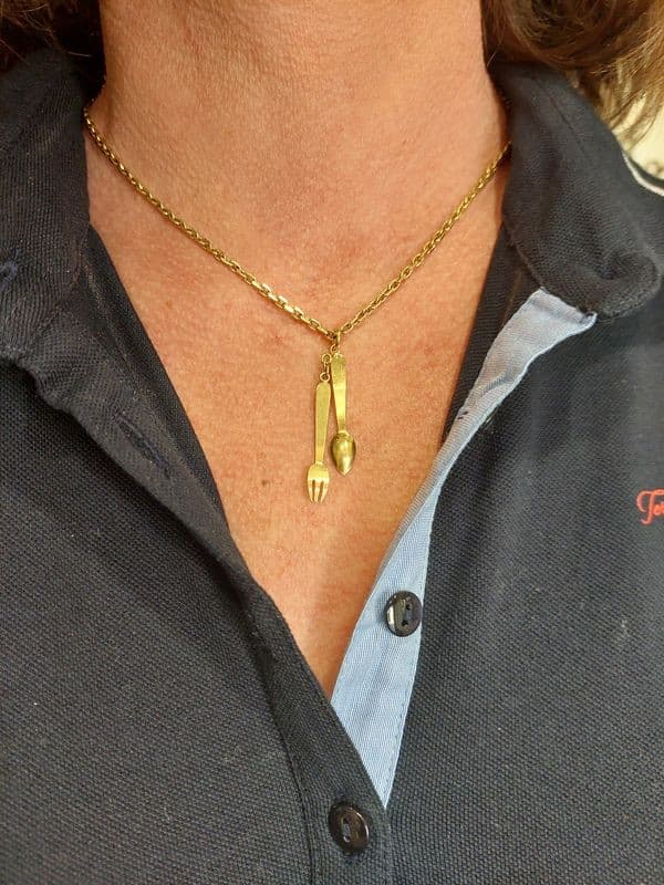 PENDENTIF CUILLÈRE ET FOURCHETTE — vue 2