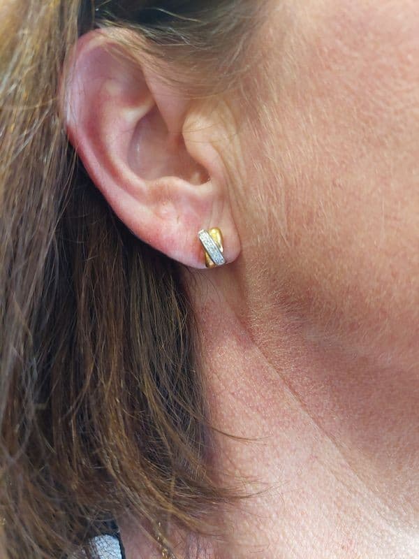 BOUCLES D'OREILLES DIAMANTS — vue 2