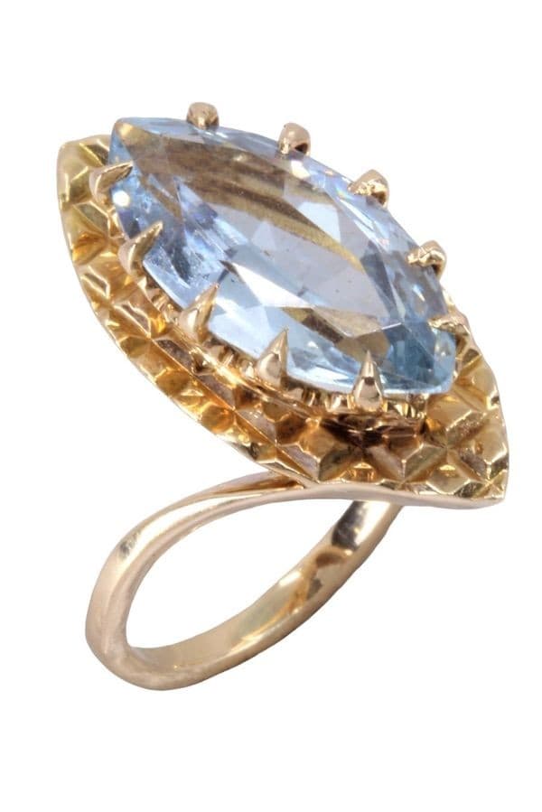 BAGUE MODERNE TOPAZE — vue 3