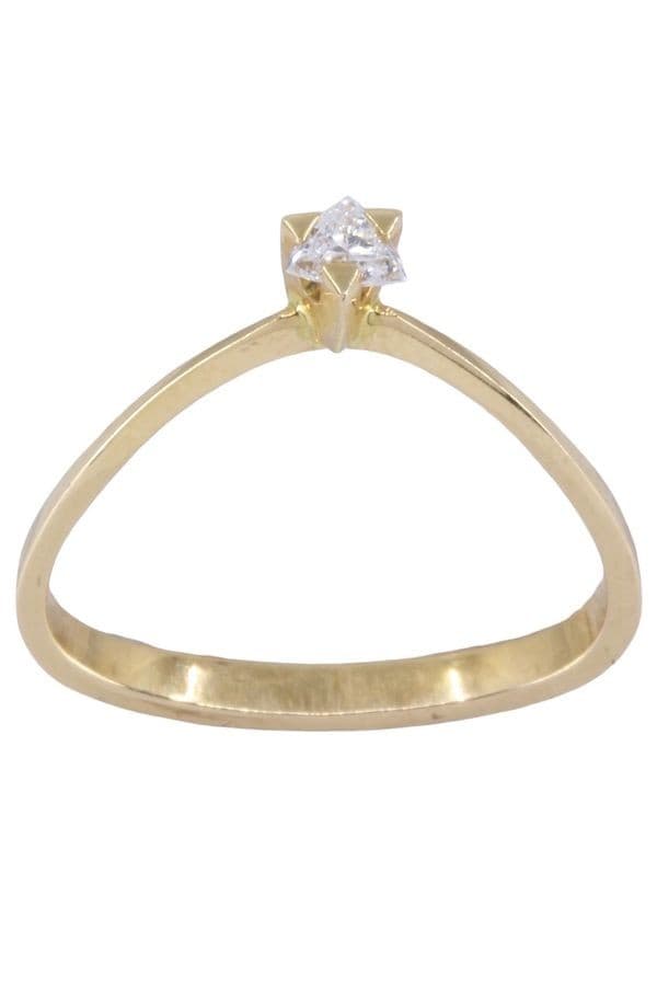 SOLITAIRE MODERNE DIAMANT — vue 1