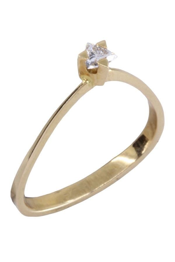 SOLITAIRE MODERNE DIAMANT — vue 3
