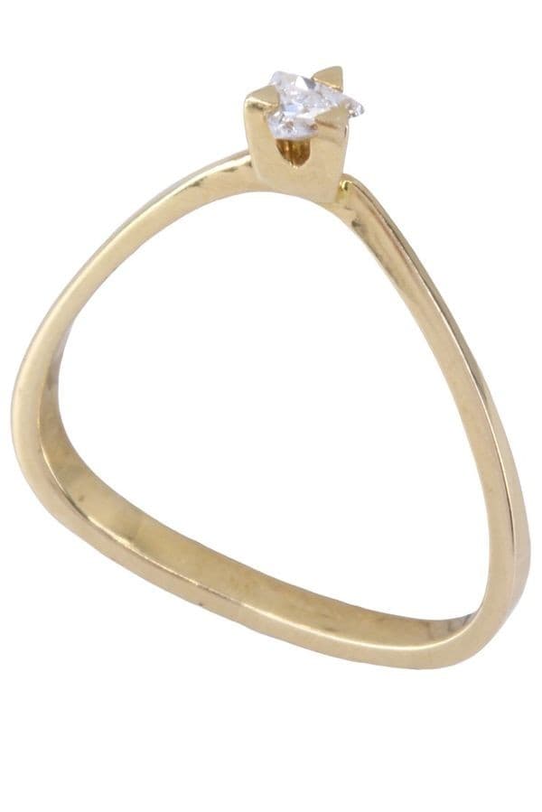 SOLITAIRE MODERNE DIAMANT — vue 4