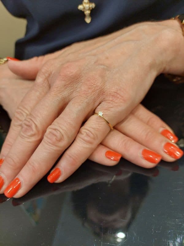 SOLITAIRE MODERNE DIAMANT — vue 2