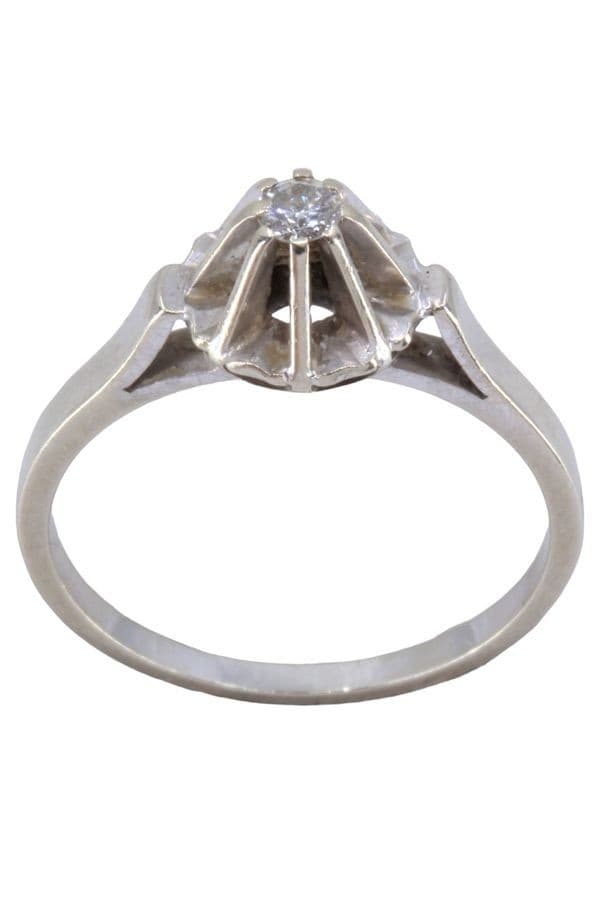 SOLITAIRE ANCIEN DIAMANT 0.10 CARAT — vue 1