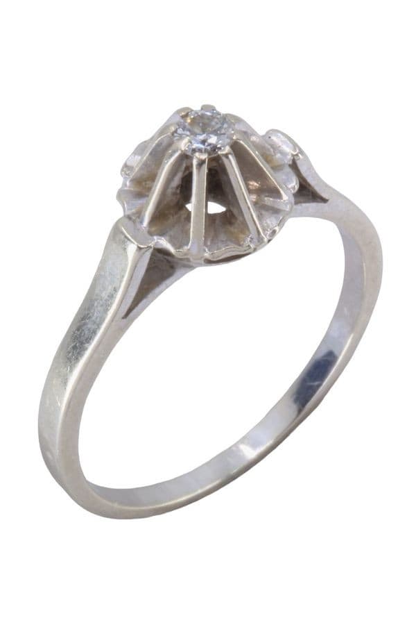 SOLITAIRE ANCIEN DIAMANT 0.10 CARAT — vue 5