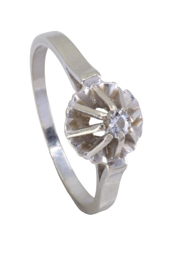 SOLITAIRE ANCIEN DIAMANT 0.10 CARAT — vue 4