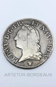 Écu à la vieille tête - Louis XV - Limoges — vue 1