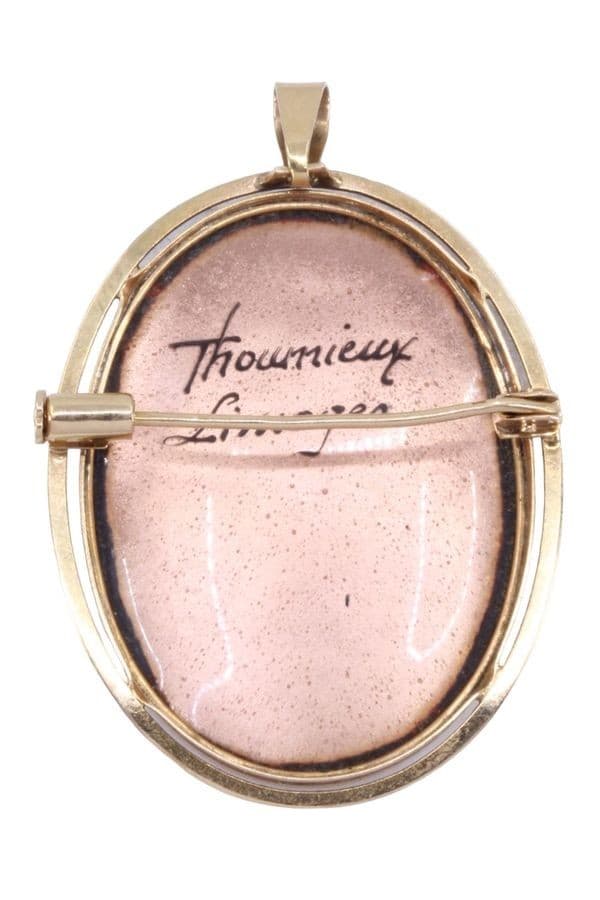 PENDENTIF BROCHE ÉMAIL DE LIMOGES — vue 3