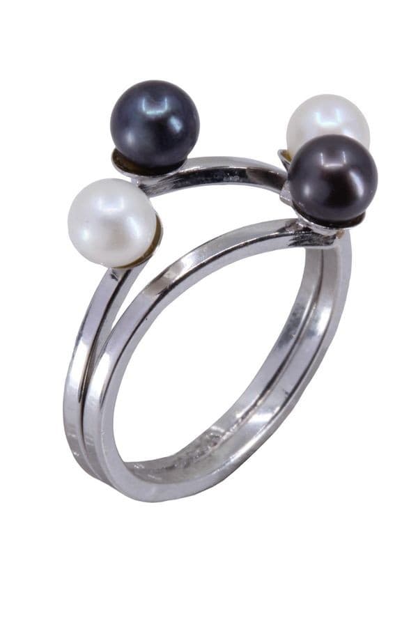 BAGUE PERLES STYLE TOI ET MOI — vue 5