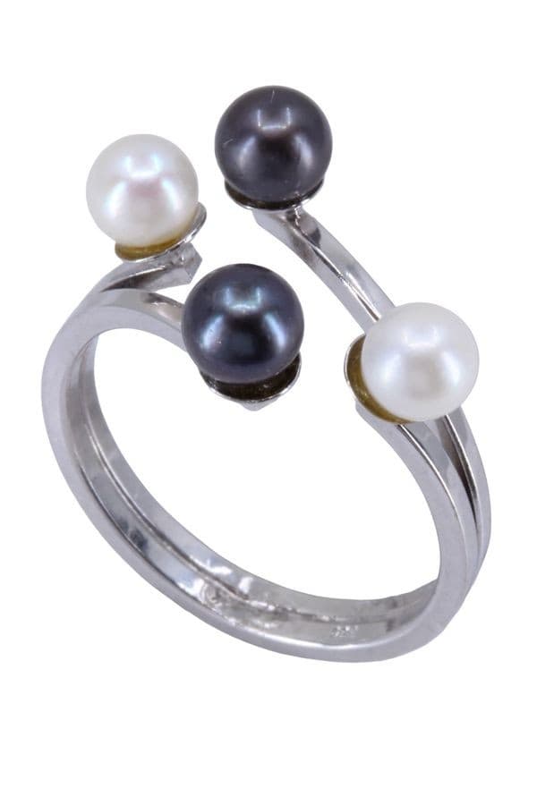 BAGUE PERLES STYLE TOI ET MOI — vue 4