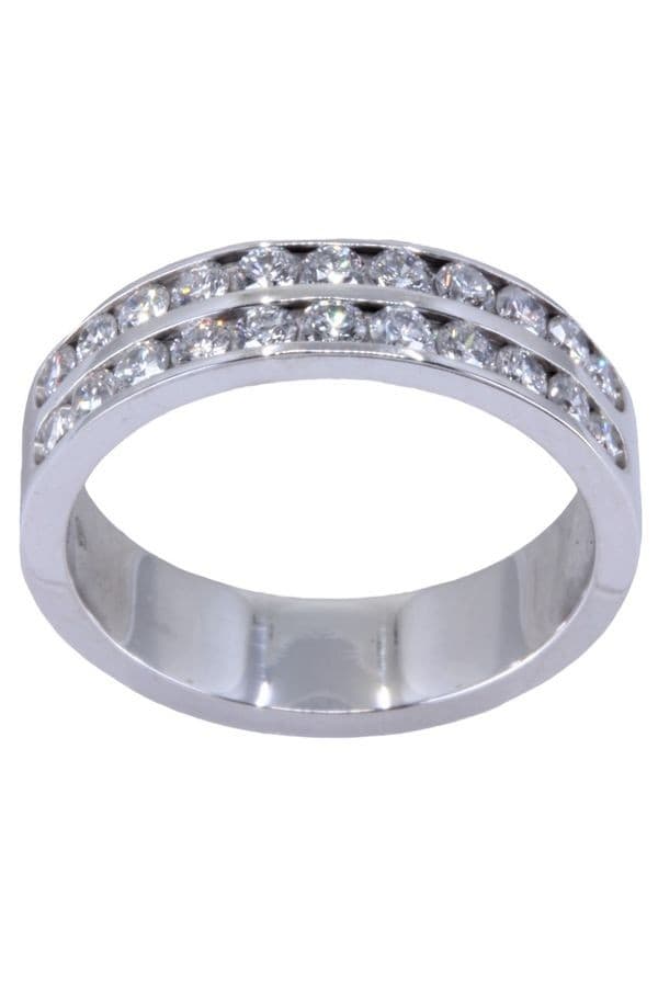 BAGUE MODERNE DIAMANTS — vue 1