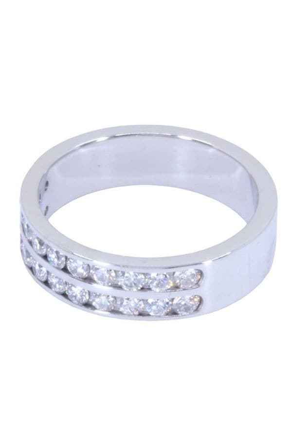 BAGUE MODERNE DIAMANTS — vue 3