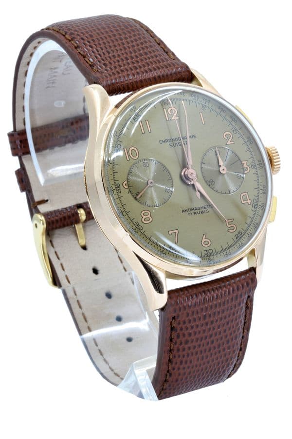 CHRONOGRAPHE SUISSE BOITIER OR — vue 6