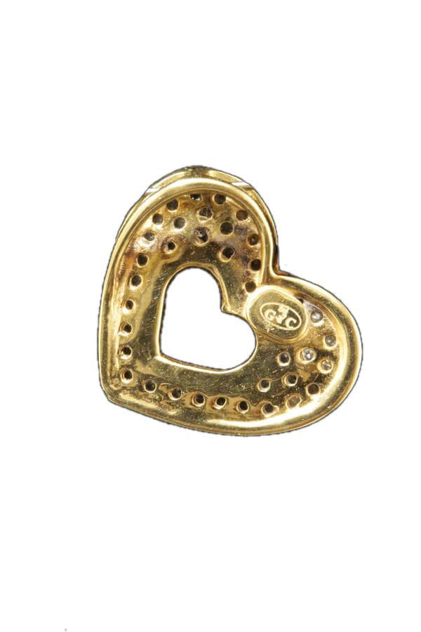 PENDENTIF COEUR DIAMANTÉ — vue 2
