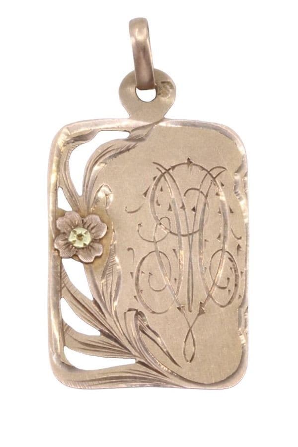MÉDAILLE IDENTITÉ ART NOUVEAU — vue 1
