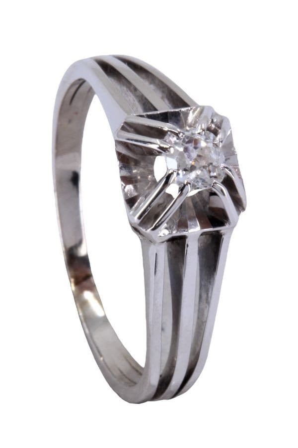 SOLITAIRE DIAMANT ANCIEN — vue 5