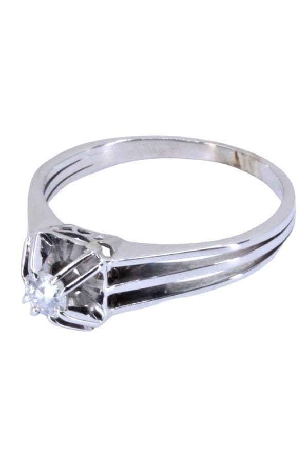 SOLITAIRE DIAMANT ANCIEN — vue 3