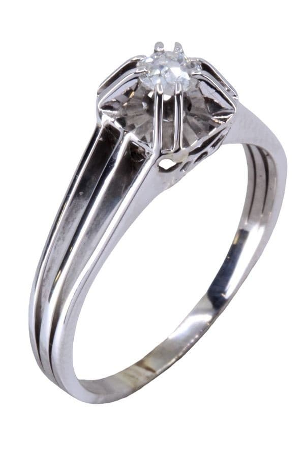 SOLITAIRE DIAMANT ANCIEN — vue 4