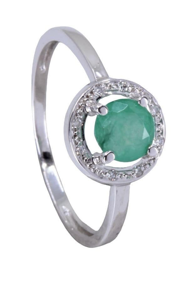 BAGUE ÉMERAUDE ET DIAMANTS — vue 6