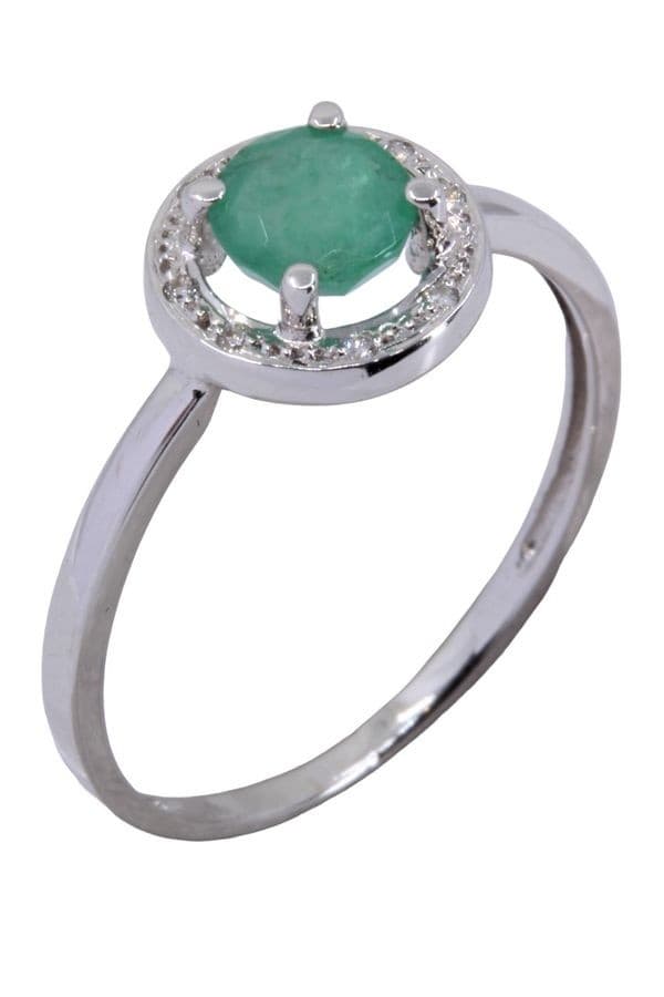 BAGUE ÉMERAUDE ET DIAMANTS — vue 5