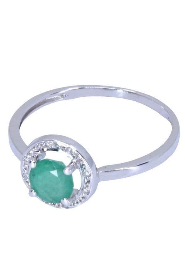 BAGUE ÉMERAUDE ET DIAMANTS — vue 4