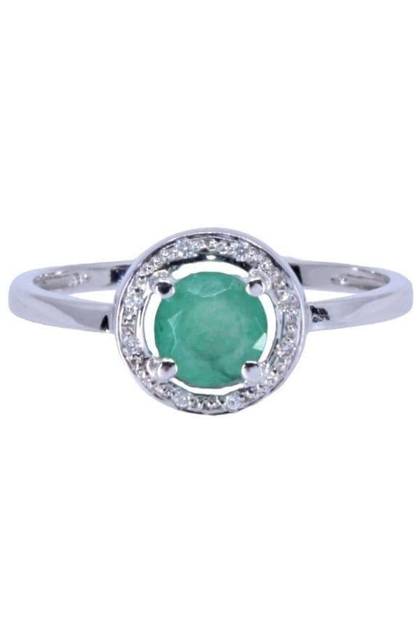 BAGUE ÉMERAUDE ET DIAMANTS — vue 3
