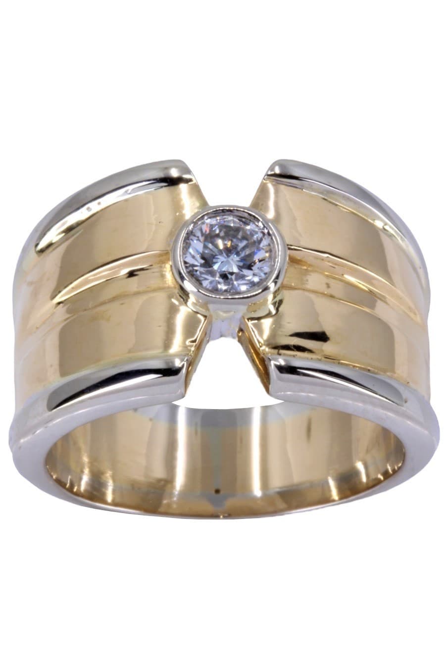 SOLITAIRE MODERNE DIAMANT 2 ORS — vue 1