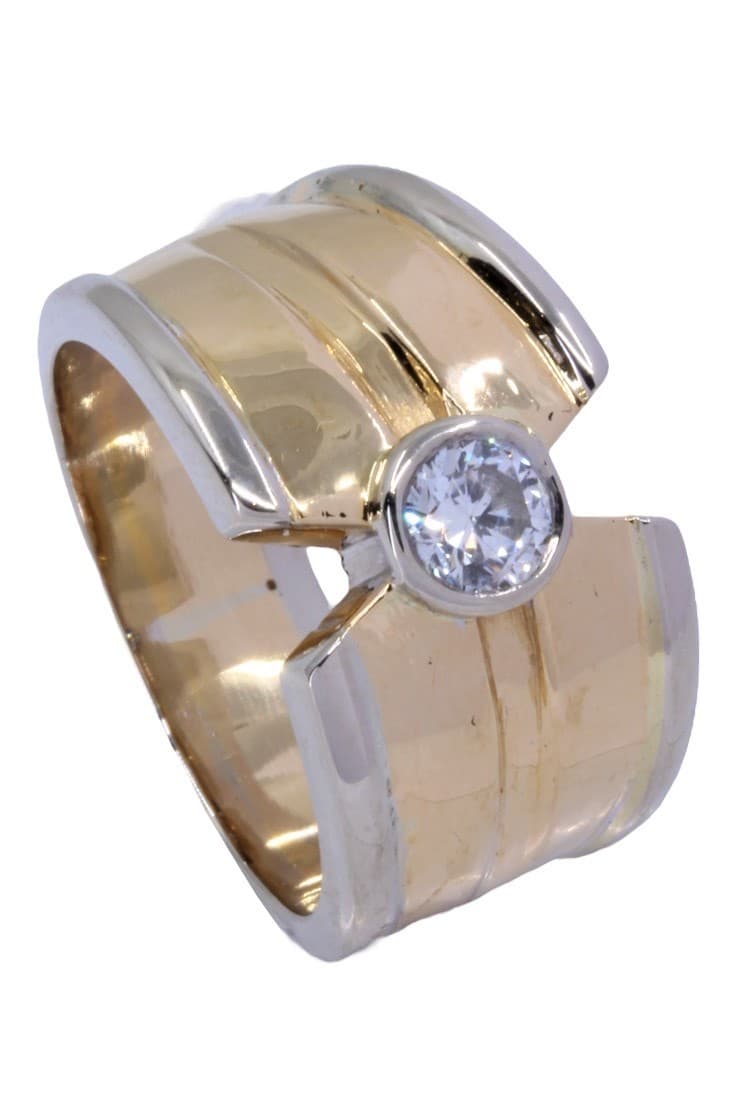 SOLITAIRE MODERNE DIAMANT 2 ORS — vue 4