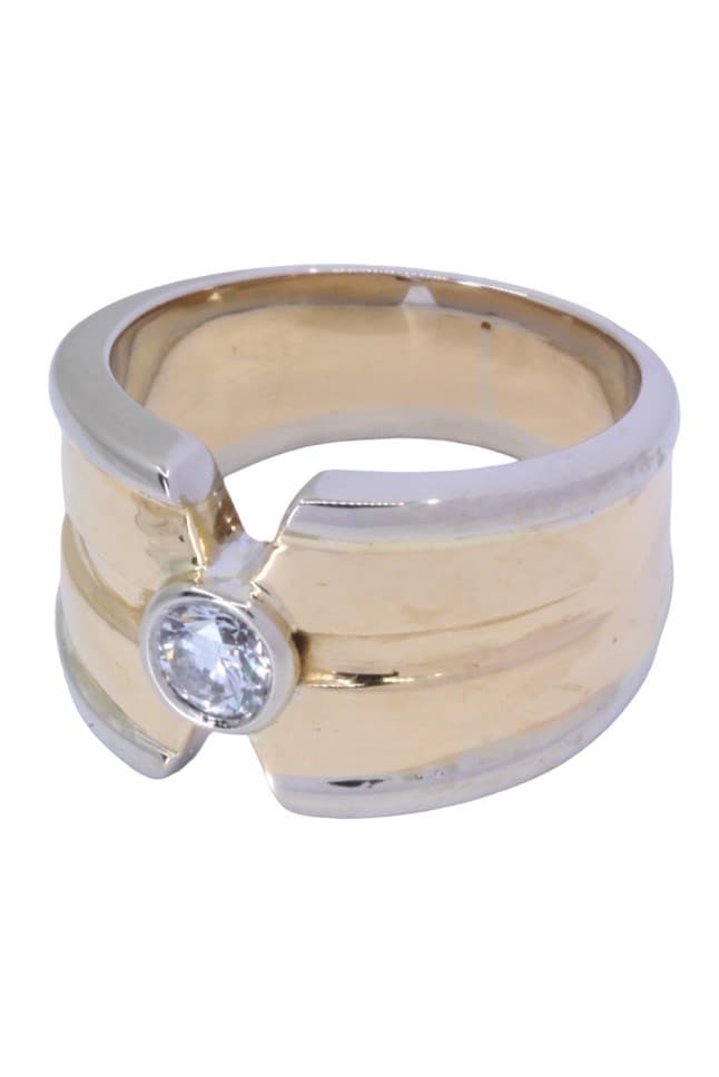 SOLITAIRE MODERNE DIAMANT 2 ORS — vue 5