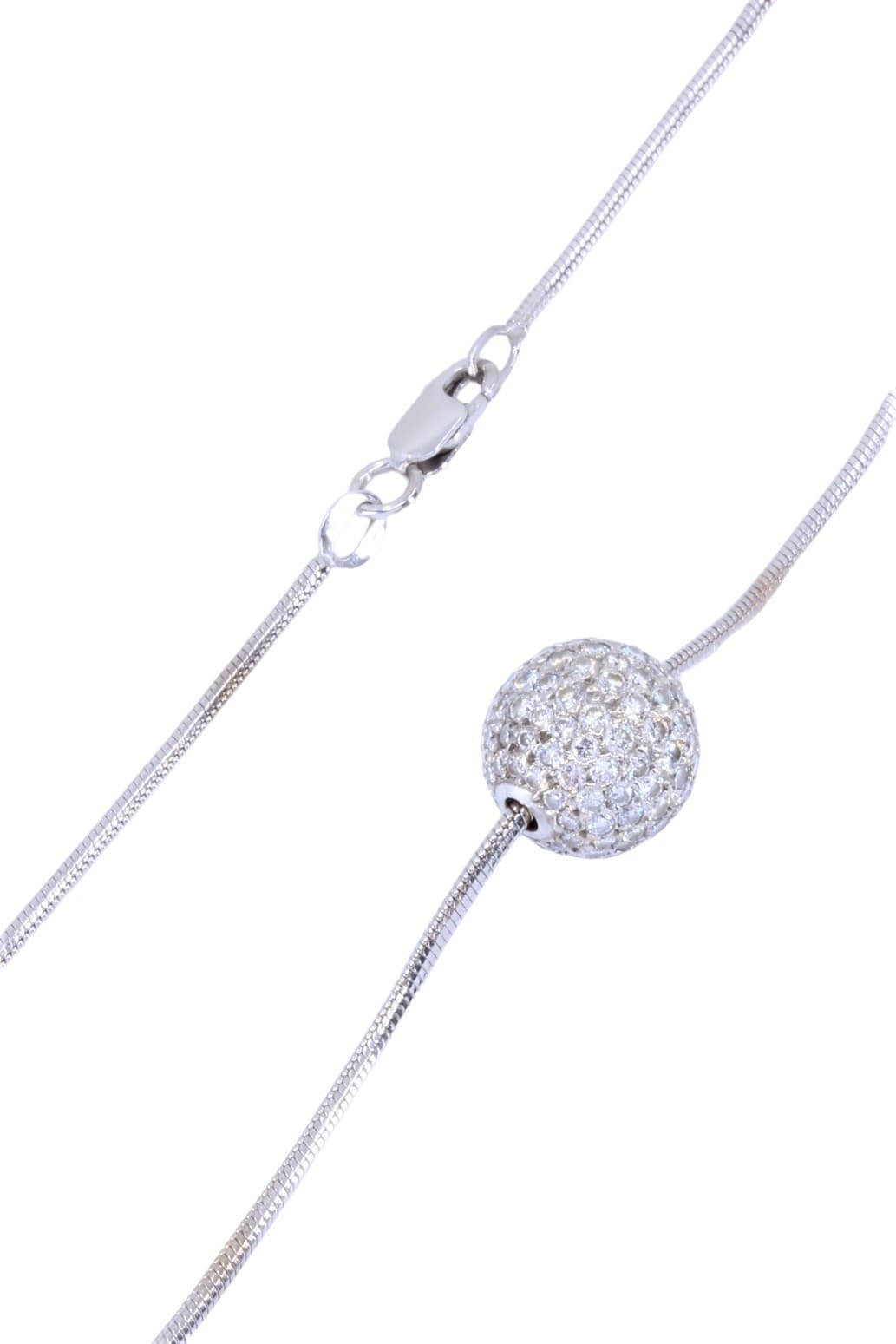 COLLIER BOULE PAVAGE DIAMANTS — vue 3