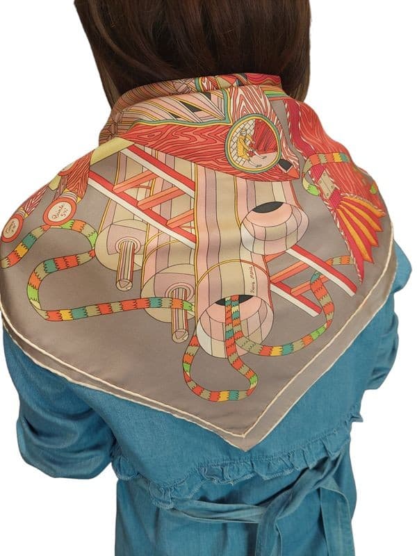 FOULARD  HERMÈS "POINT D'ORGUE" — vue 2