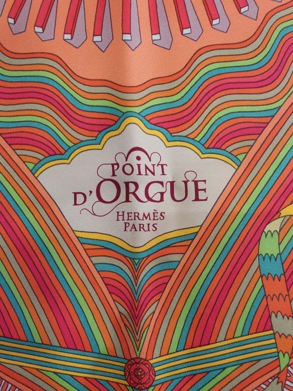 FOULARD  HERMÈS "POINT D'ORGUE" — vue 3