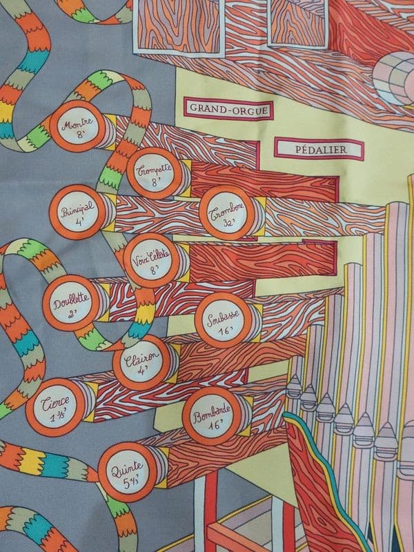 FOULARD  HERMÈS "POINT D'ORGUE" — vue 4