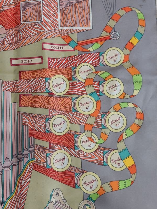 FOULARD  HERMÈS "POINT D'ORGUE" — vue 5