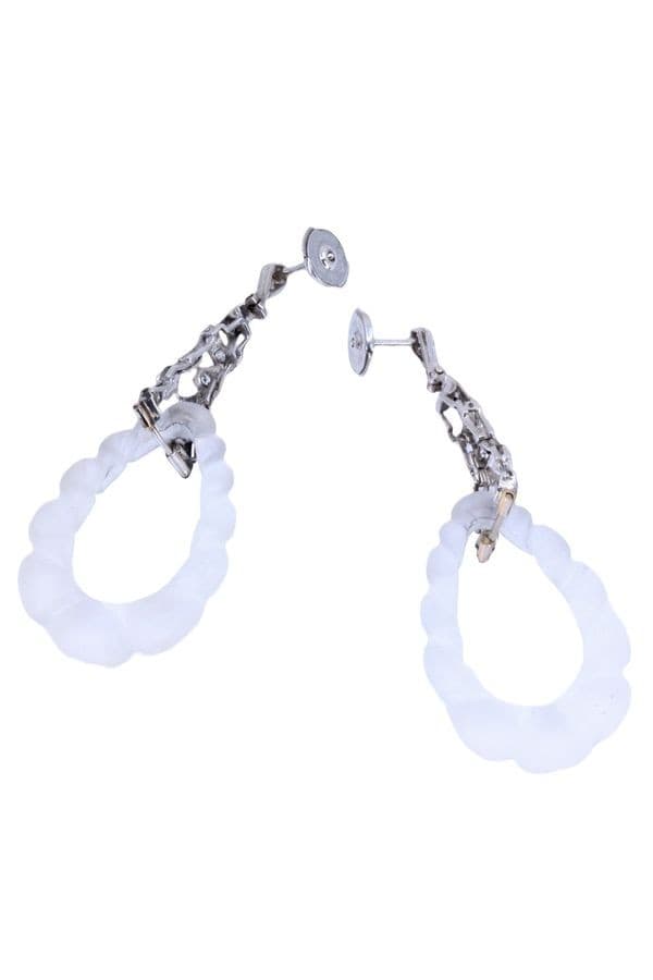 BOUCLES D'OREILLES CRISTAL ET DIAMANTS — vue 3