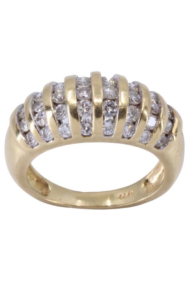 BAGUE JONC DIAMANTS — vue 1