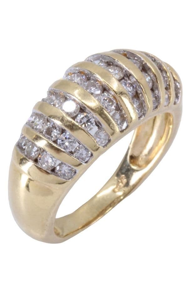BAGUE JONC DIAMANTS — vue 4