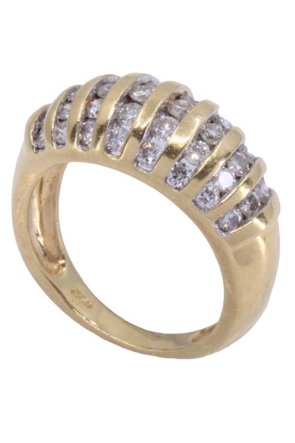 BAGUE JONC DIAMANTS — vue 6