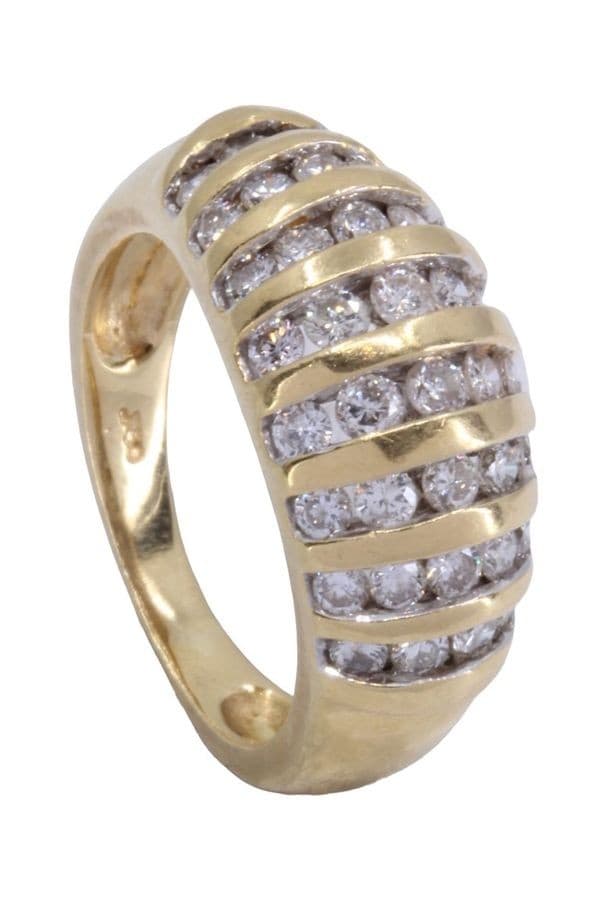 BAGUE JONC DIAMANTS — vue 5