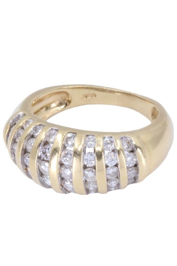 BAGUE JONC DIAMANTS — vue 3