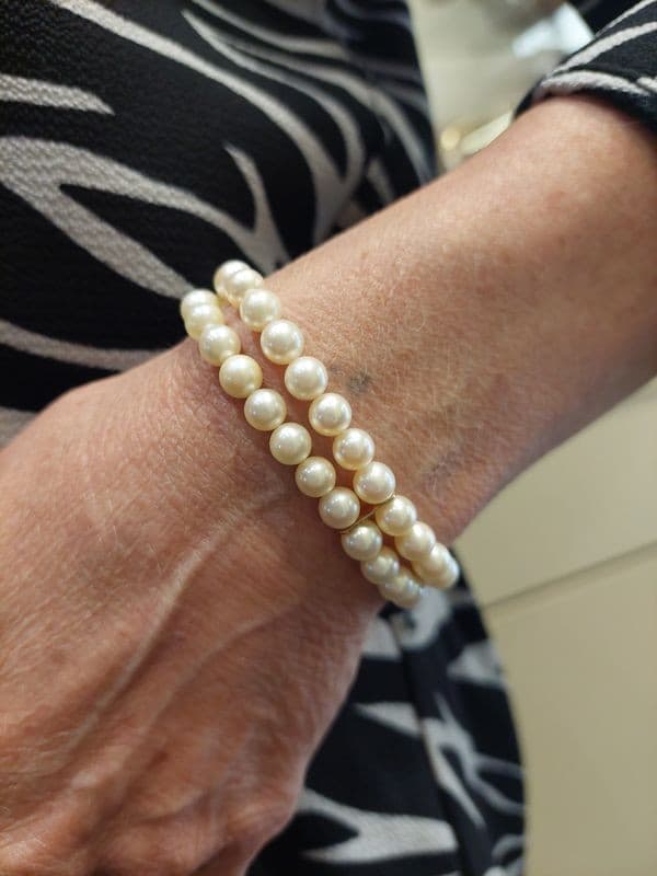 BRACELET 2 RANGS PERLES DE CULTURE — vue 2