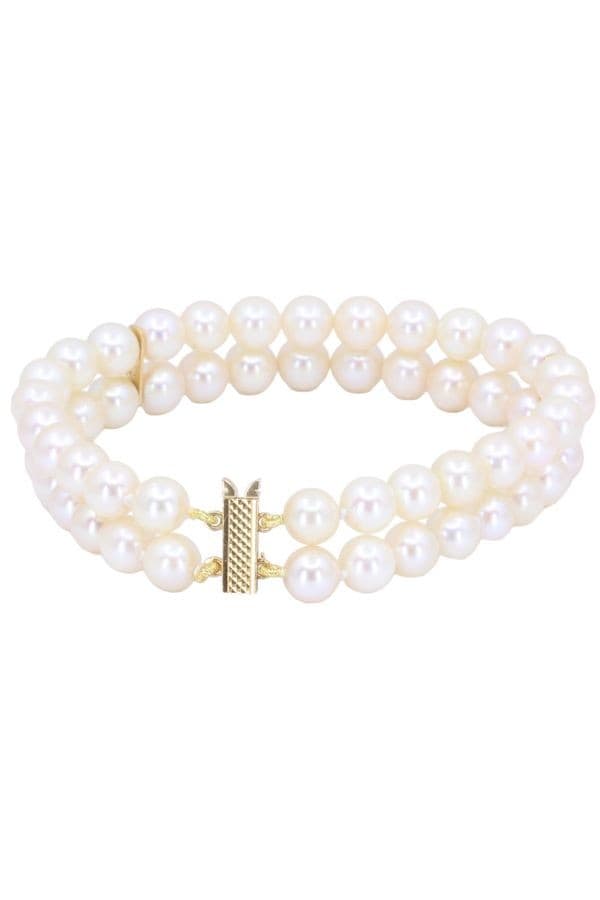 BRACELET 2 RANGS PERLES DE CULTURE — vue 1