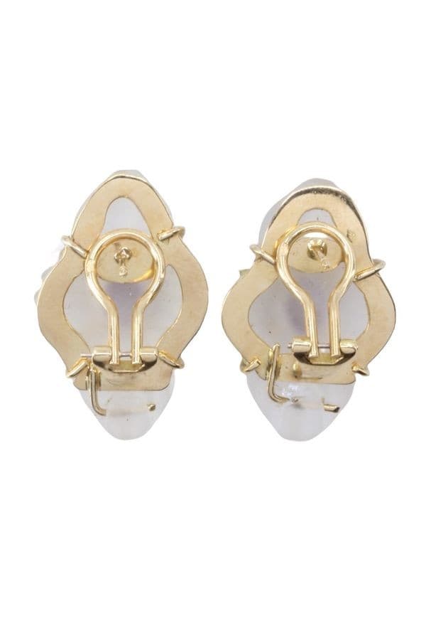 BOUCLES D'OREILLES RUBIS ET CRISTAL — vue 3