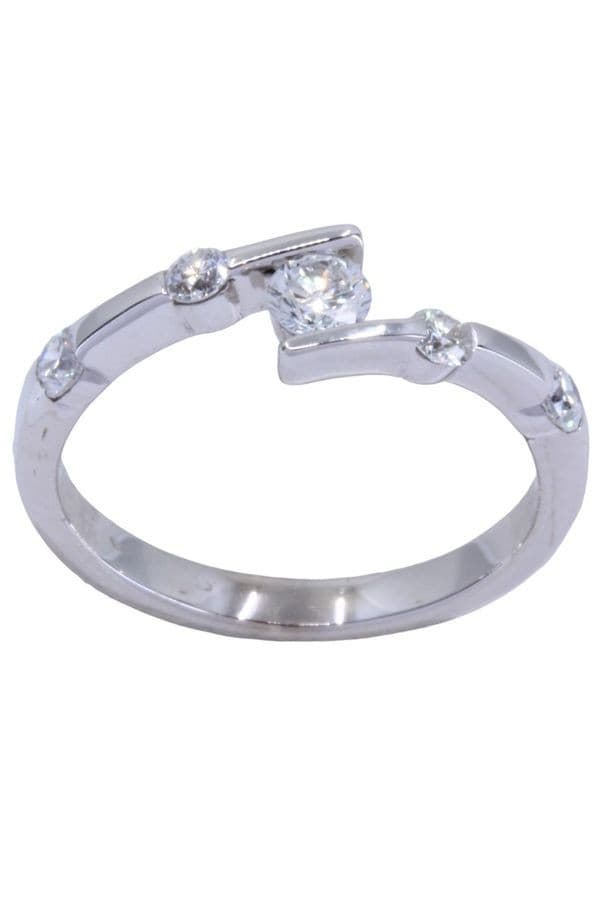 BAGUE MODERNE DIAMANTS — vue 1