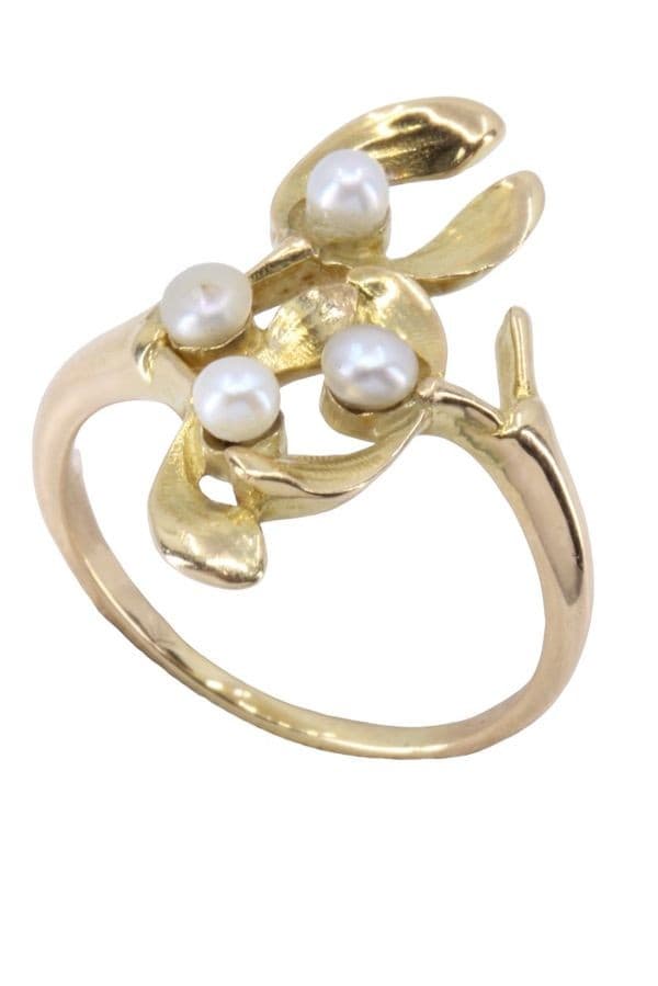 BAGUE MODERNE PERLES — vue 4