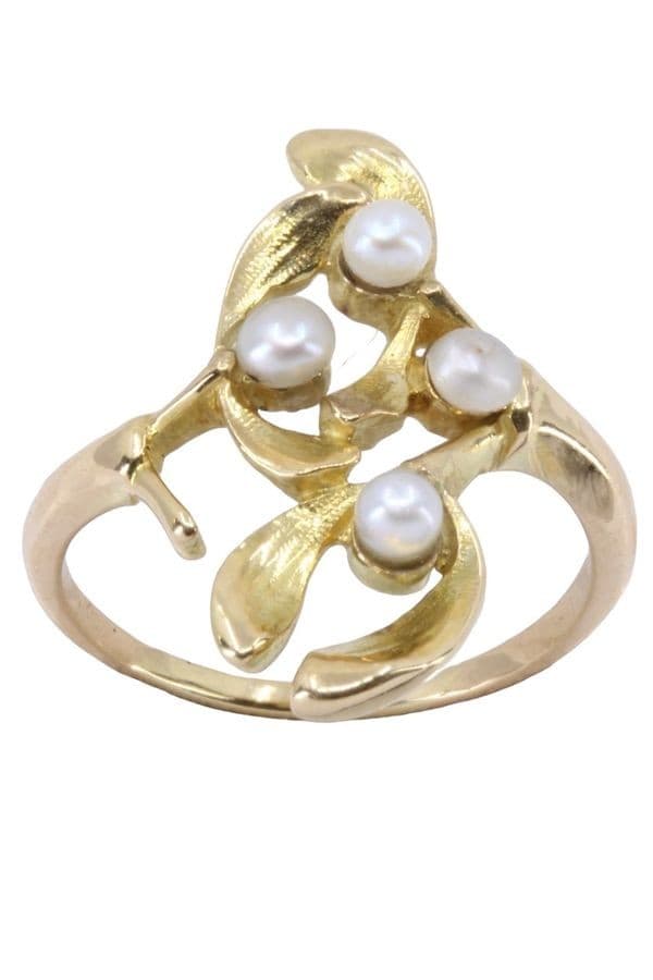 BAGUE MODERNE PERLES — vue 1