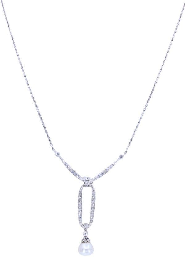 COLLIER ART-DÉCO DIAMANTS — vue 1