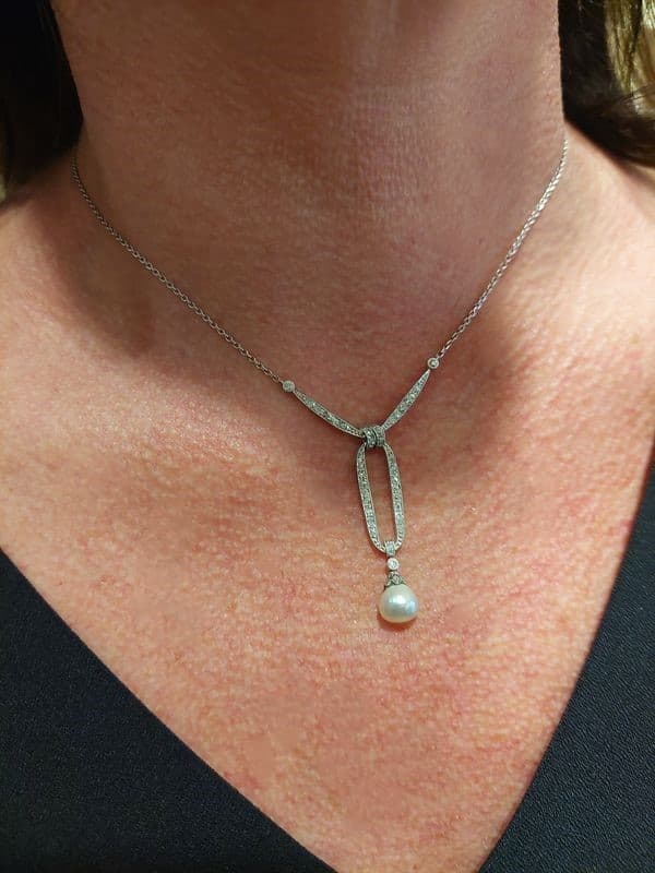 COLLIER ART-DÉCO DIAMANTS — vue 2