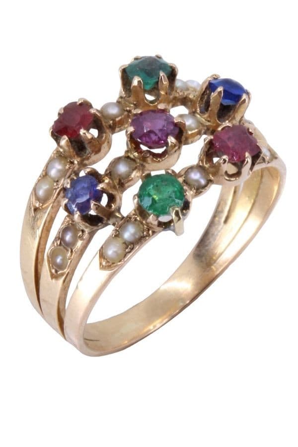 BAGUE TUTTI FRUTTI NAPOLÉON III — vue 3